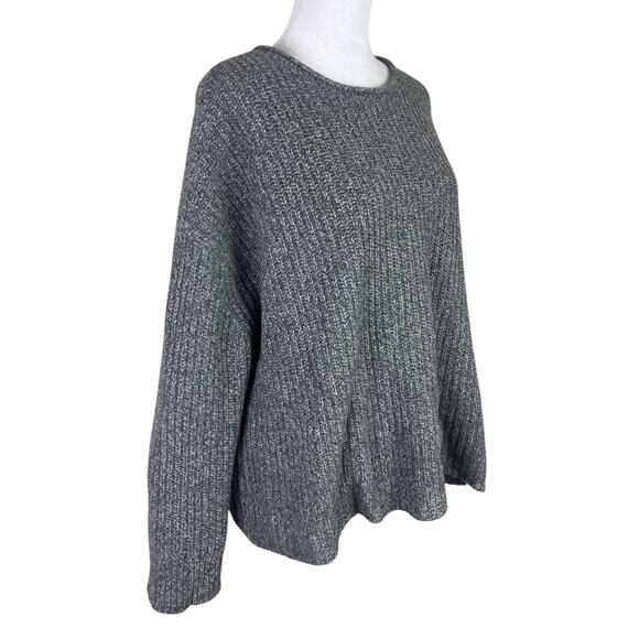Jenni Kayne Ranch Fisherman Sweater 100% Cashmere Grey Roll Neck Size Large - Picture 5 of 9